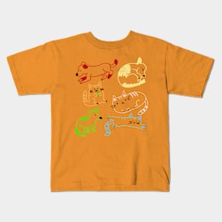 Multi Coloured Pets Kids T-Shirt